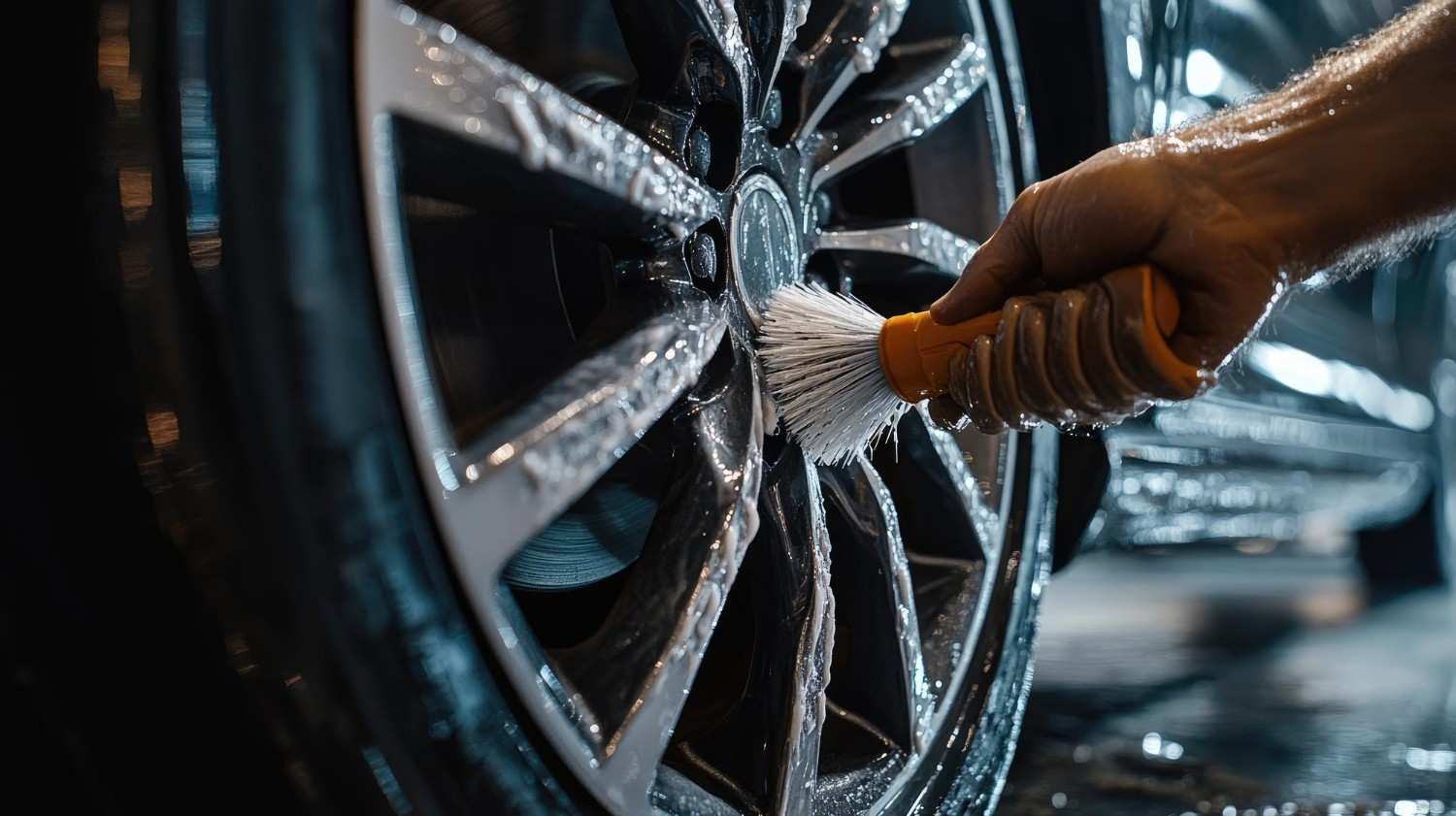 Alloy wheel cleaning service